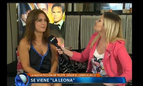 Telefe Noticias, con los protagonistas de "La Leona"