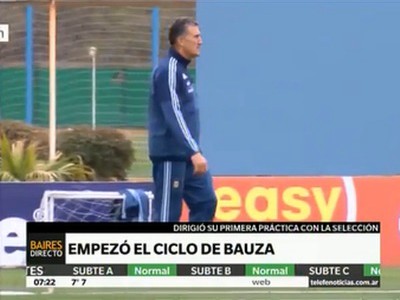 Primer entrenamiento de la selección argentina