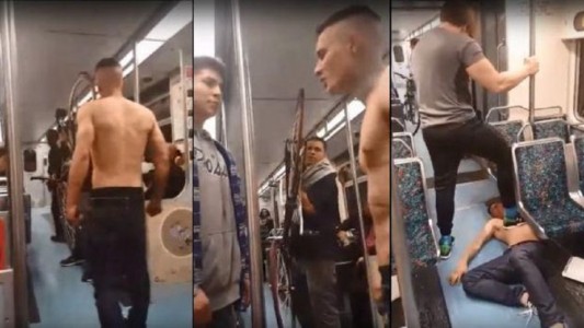 Amenazaba a todos en el subte hasta que lo noquearon