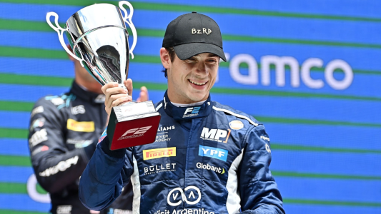 Colapinto redondeó una buena carrera y se subió al podio de la F2 en España