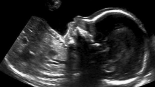 El emotivo mensaje de un bebé desde la panza de la madre