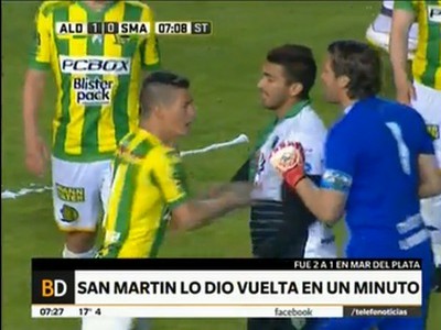 San Martín dio vuelta el partido ante Aldosivi en un minuto