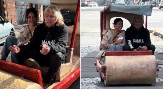 Un padre cumplió su promesa luego de 20 años y le construyó a su hija el auto de los Picapiedra