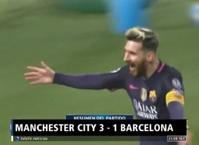 Manchester City-Barcelona: Messi hizo un gol, pero ganó el equipo de Guardiola