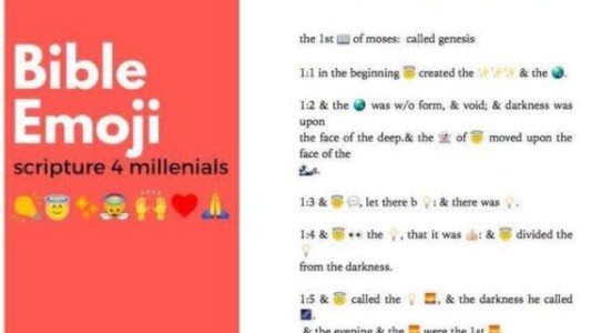 La primera Biblia hecha con emojis