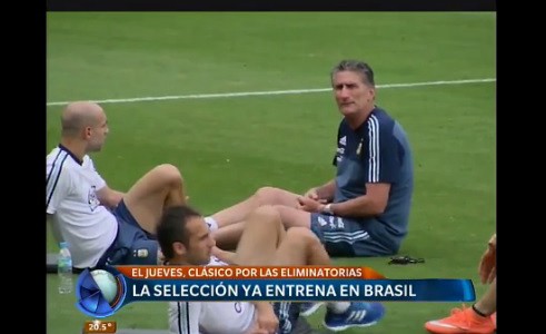 La selección argentina ya entrena en Brasil