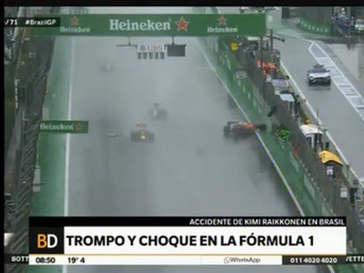 Accidente de Kimi Raikkonen en el gran premio de Brasil