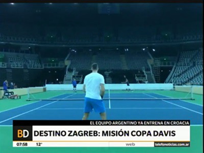 Sorpresa favorable en Zagreb: la cancha para la Davis no es tan rápida