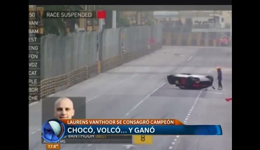 Video: chocó, volcó y ganó la carrera