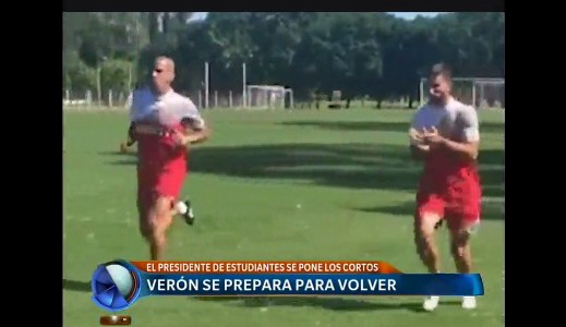 Verón se prepara para volver a jugar en Estudiantes