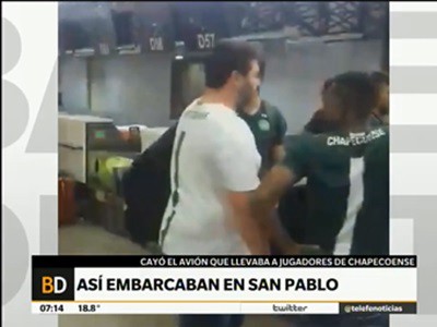 El embarque de los jugadores del Chapecoense en San Pablo