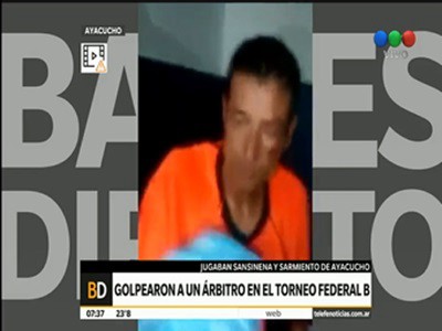 Salvaje agresión a un árbitro en el torneo Federal B