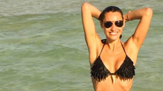 Pampita, con Antonio Banderas en Marbella