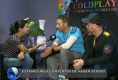 Coldplay, a solas con Telefe Noticias