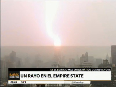 La caída de un rayo en el Empire States