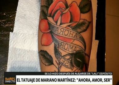 El tatuaje de Mariano Martínez tras su separación
