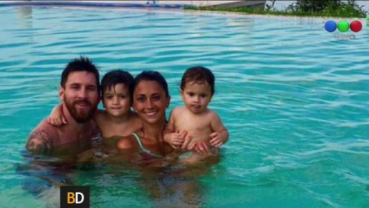 Messi, relajado y en familia