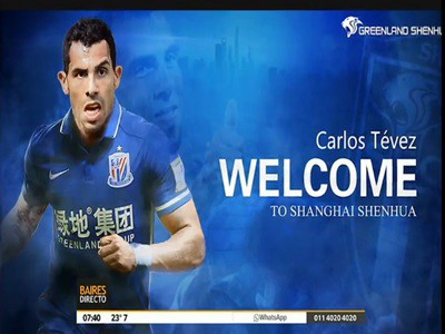 Tévez llega a China para incorporarse al Shangai Shenhua