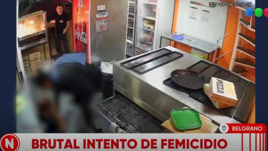 Apuñaló a su ex mujer en una pizzería de Núñez e intentó quitarse la vida: quedó detenido