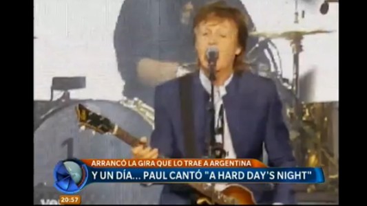 Y un día...Paul cantó "A Hard Day's Night"