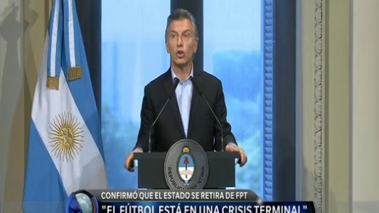 Mauricio Macri habló de la "crisis terminal" del fútbol