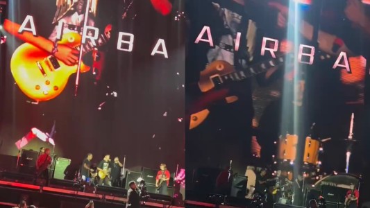 "¿Alguien del público toca la viola?": Airbag apareció de sorpresa en el Buenos Aires Trap