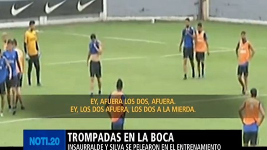 Boca sancionará a Insaurralde y a Silva por pelearse durante el entrenamiento