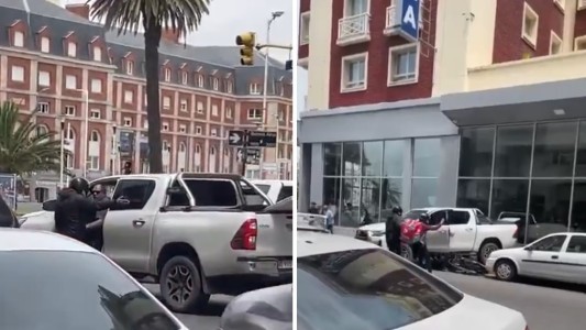 Relatos Salvajes en Mar del Plata: se bajó de la camioneta para discutir, no le puso freno y destrozó un local