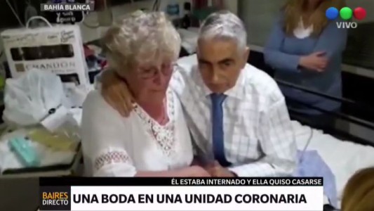 Se casaron en una unidad coronaria