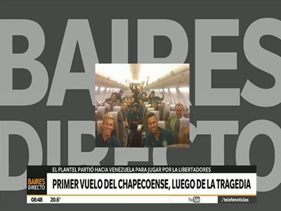 El primer vuelo del Chapecoense, luego de la tragedia