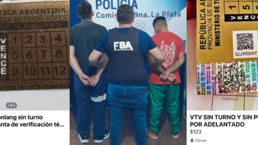 Desbarataron una banda que por $50.000 vendía obleas truchas de la VTV para autos en mal estado