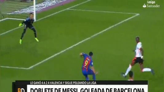 Con doblete de Messi, Barcelona venció a Valencia en el Camp Nou