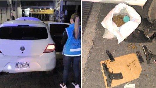 Arrestaron a dos policías bonaerenses que circulaban en contramano y con droga en el baúl