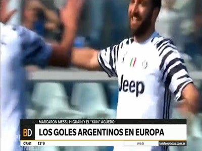 Los goles argentinos en Europa