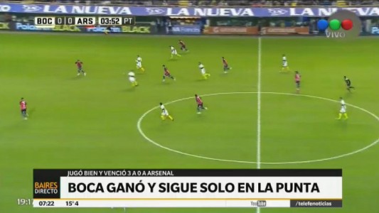 Boca recuperó la punta con una goleada ante Arsenal