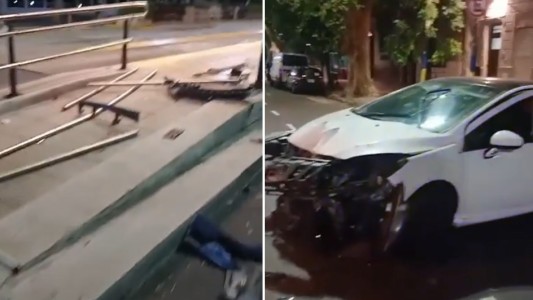 Un auto chocó contra el metrobus en La Boca