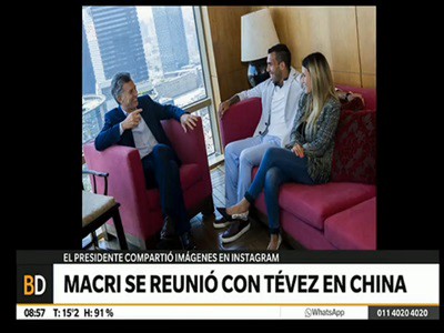 Macri se reunió con Tevez en China