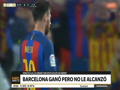 Barcelona ganó, pero no le alcanzó