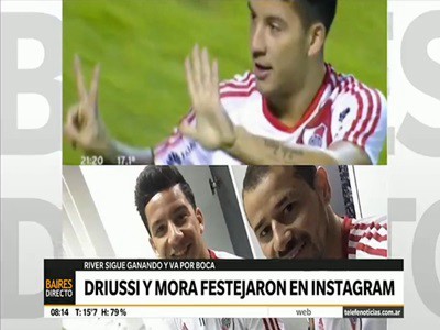 Driussi y Mora festejaron en Instagram