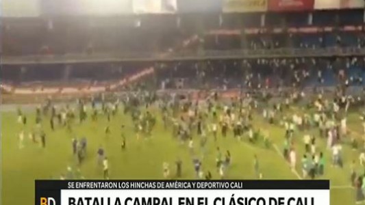 Batalla campal en el clásico de Cali