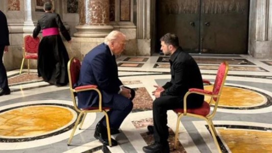 Volodimir Zelenski se reunió con Donald Trump en Roma