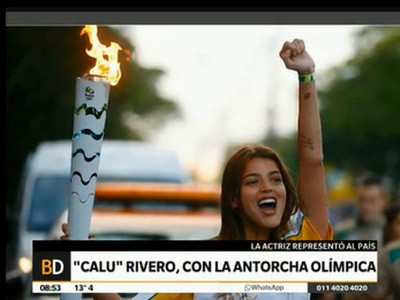 Calu Rivero llevó la antorcha olímpica y generó polémica