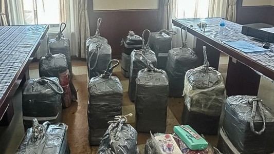 Hallaron 485 kilos de cocaína en un buque proveniente de Dubai en un puerto de Santa Fe