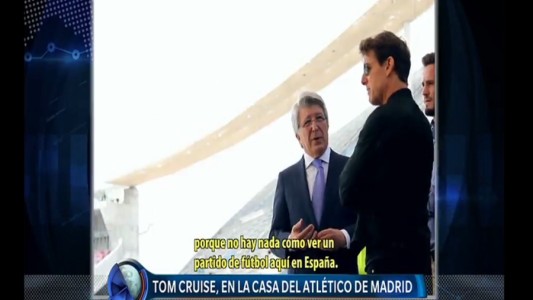 Tom Cruise visitó la nueva casa del Atlético Madrid
