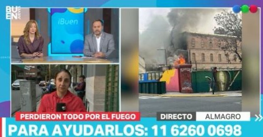 Se incendió un edificio en Almagro