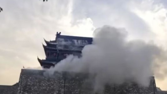 Se derrumbó en China el techo de un monumento histórico de más de 600 años