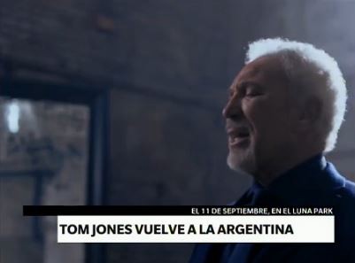 Tom Jones vuelve a la Argentina