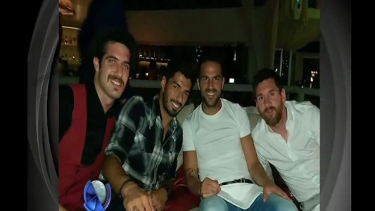 Messi, en un yate y en una fiesta