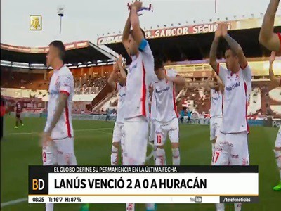 Lanús le ganó a Huracán y le complicó la permanencia en primera