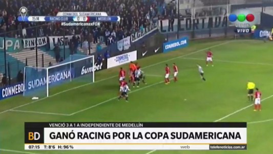 Racing sacó una buena ventaja ante Independiente Medellín